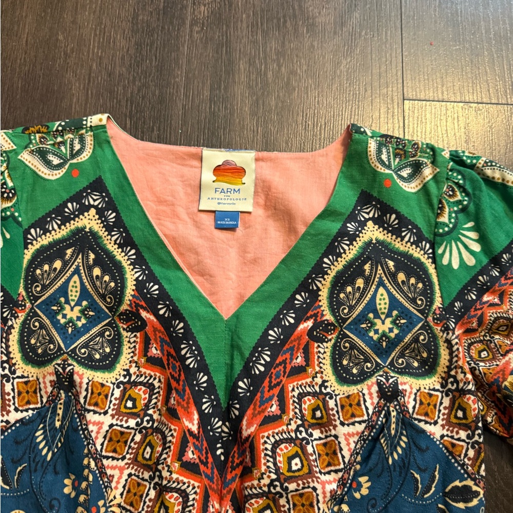 FARM Rio Multicolor Patchwork Blouse - image 2